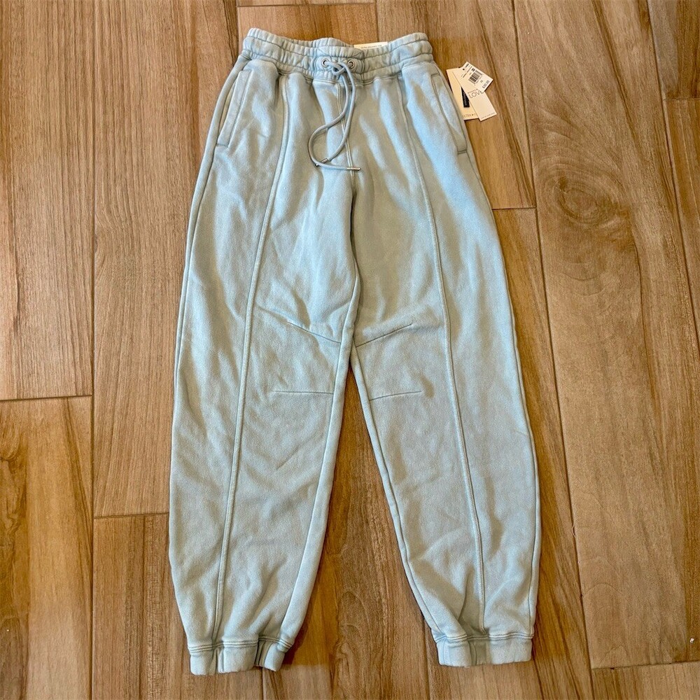 Ultra Flirt Barrel Jogger Sweatpants Womens XS Light Blue Drawstring